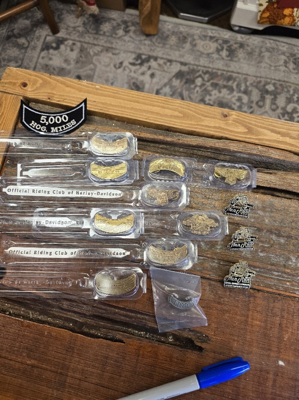 Harley-Davidson Gold and Silver Collectible Badges
